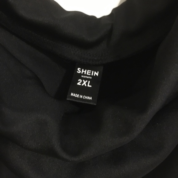 SHEIN off the shoulder black bodycon dress - Picture 3 of 6